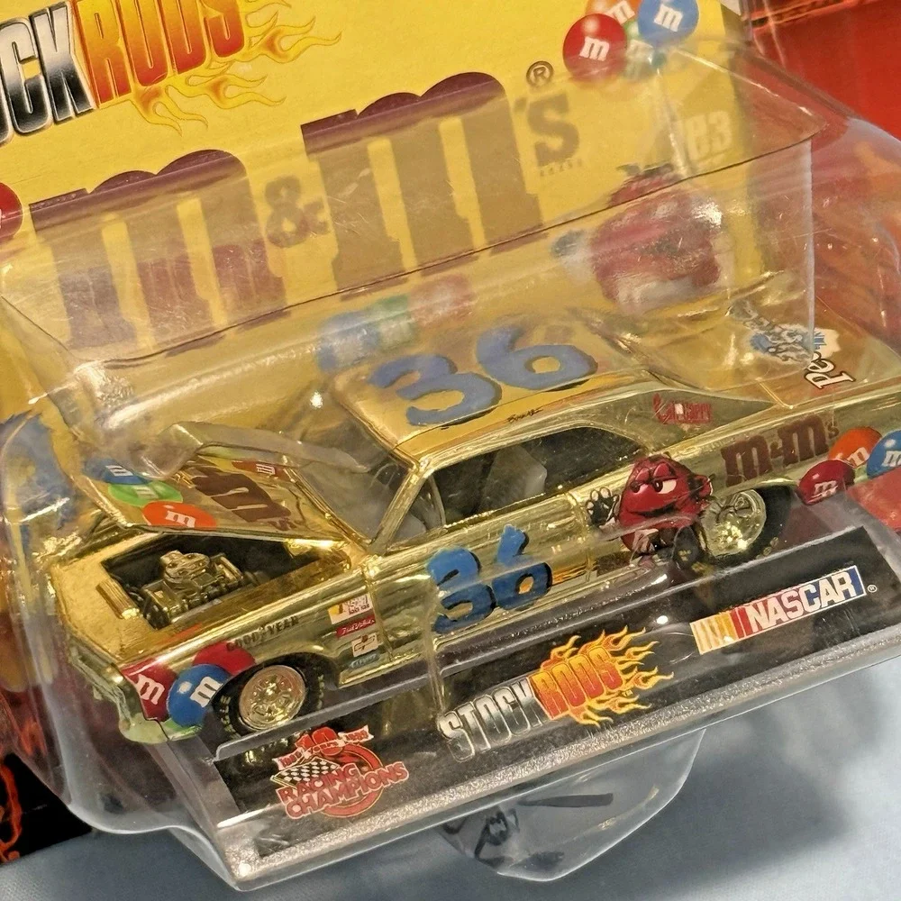 Racing Champions Stock Rods #36‎ M&M's '66 Pontiac GTO NASCAR Gold Diecast